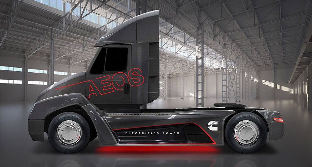 Cummins представил прототип электрического тягача Aeos